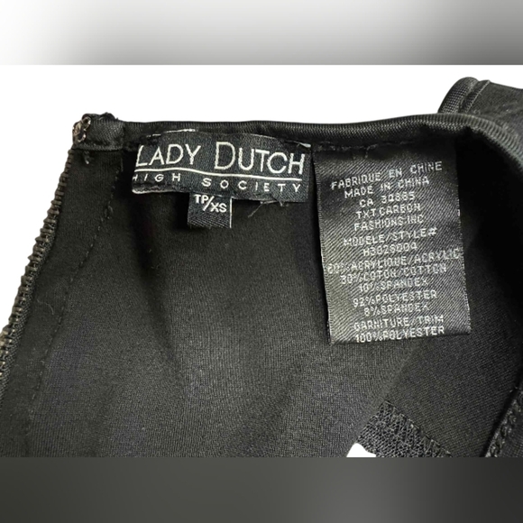 Lady Dutch Dress Black Bodycon Sleeveless Size XS EUC - Picture 7 of 9